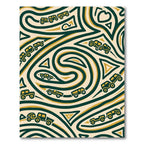 Green Gold Labyrinth Vehicle Weave Rug