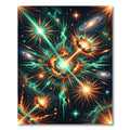 Vibrant Cosmic Nebula Galaxy Burst Rug