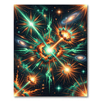 Vibrant Cosmic Nebula Galaxy Burst Rug