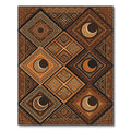 Golden Earthy Moon Diamond Composition Rug