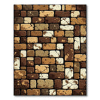 Rustic Cracked Brickwork Area Rug