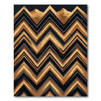 Earthy Mountain Range Chevron Rug