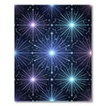 Cosmic Teal Purple Starburst Constellation Rug