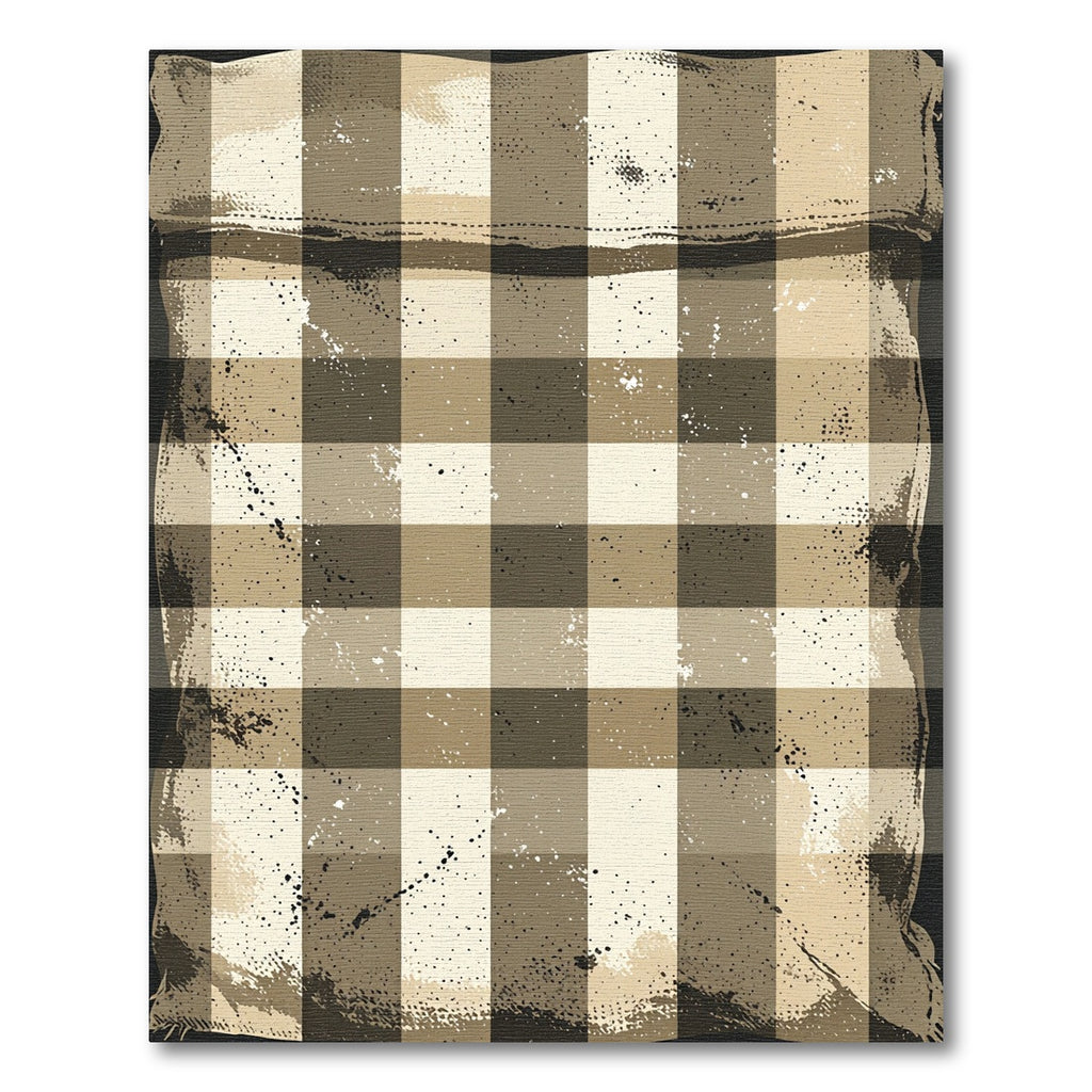 Rustic Textured Buffalo Check Rug