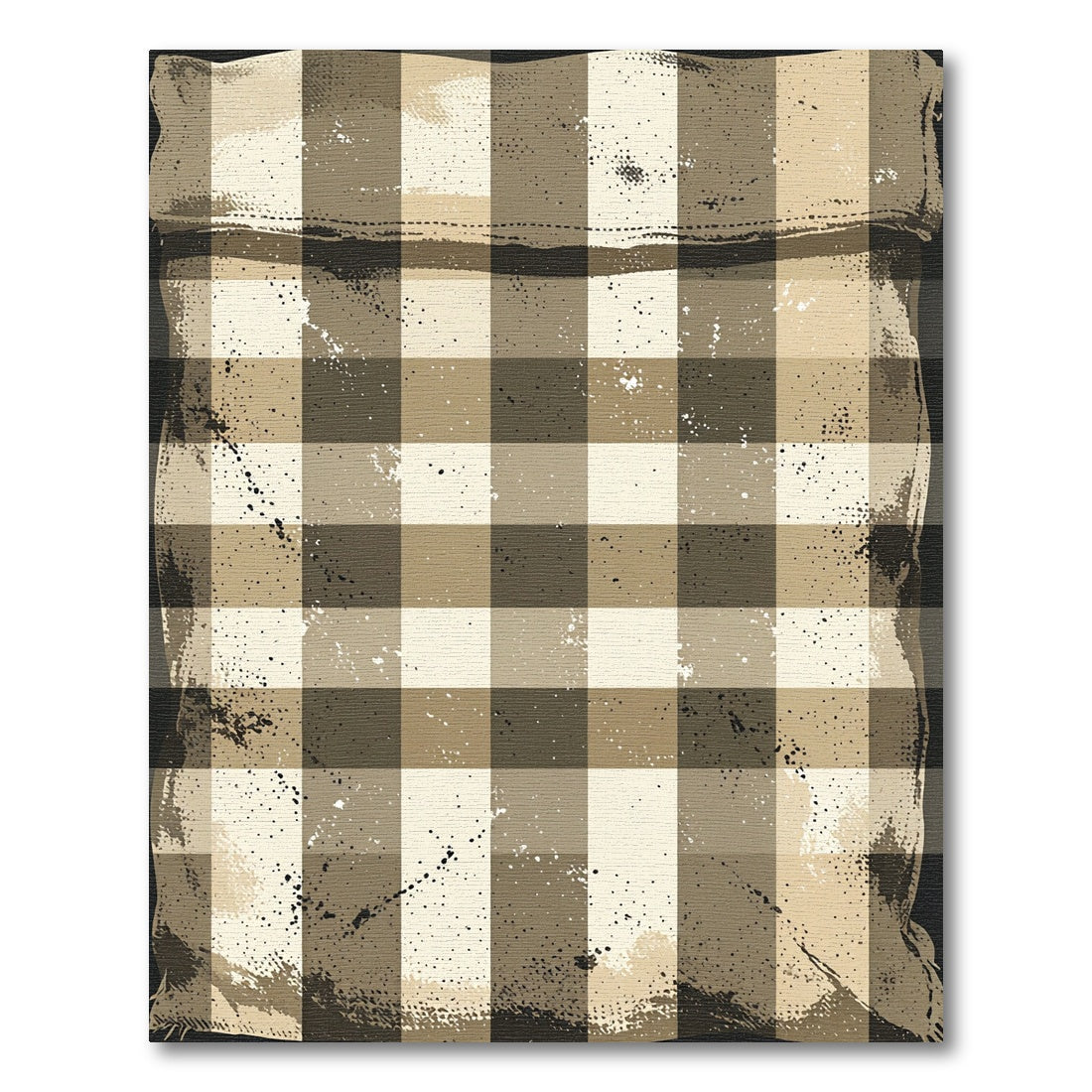 Rustic Textured Buffalo Check Rug