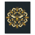 Golden Honey Bee Mandala Art Rug