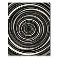 Monochromatic Swirl Concentric Circles Rug