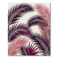 Plum Pink Palm Frond Tropical Vista Rug
