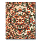 Terracotta Floral Medallion Bloom Rug