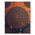 Orange Mandala Splatter Art Rug