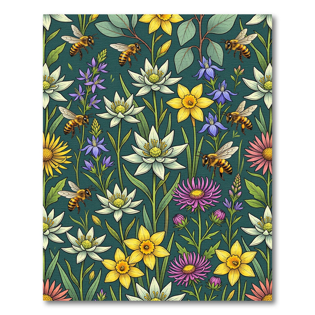Busy Bee and Wildflower Meadow Rug