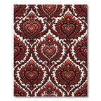 Victorian Crimson Heart Damask Rug