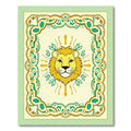 Golden Lion Regal Emblem Nature Rug