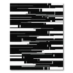 Monochrome Abstract Bar Rectangles Rug