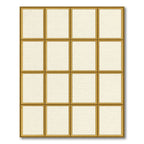Golden Grid Minimalist Geometric Frame Rug