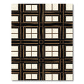 Black Tan Geometric Window Panel Rug