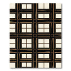 Black Tan Geometric Window Panel Rug