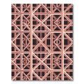 Rose Gold Geometric Interlocking Lines Rug