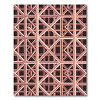 Rose Gold Geometric Interlocking Lines Rug