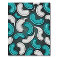 Aqua White Jelly Bean Scatter Rug