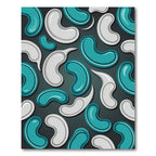 Aqua White Jelly Bean Scatter Rug