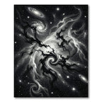 Cosmic Swirl Dark Nebula Stars Rug