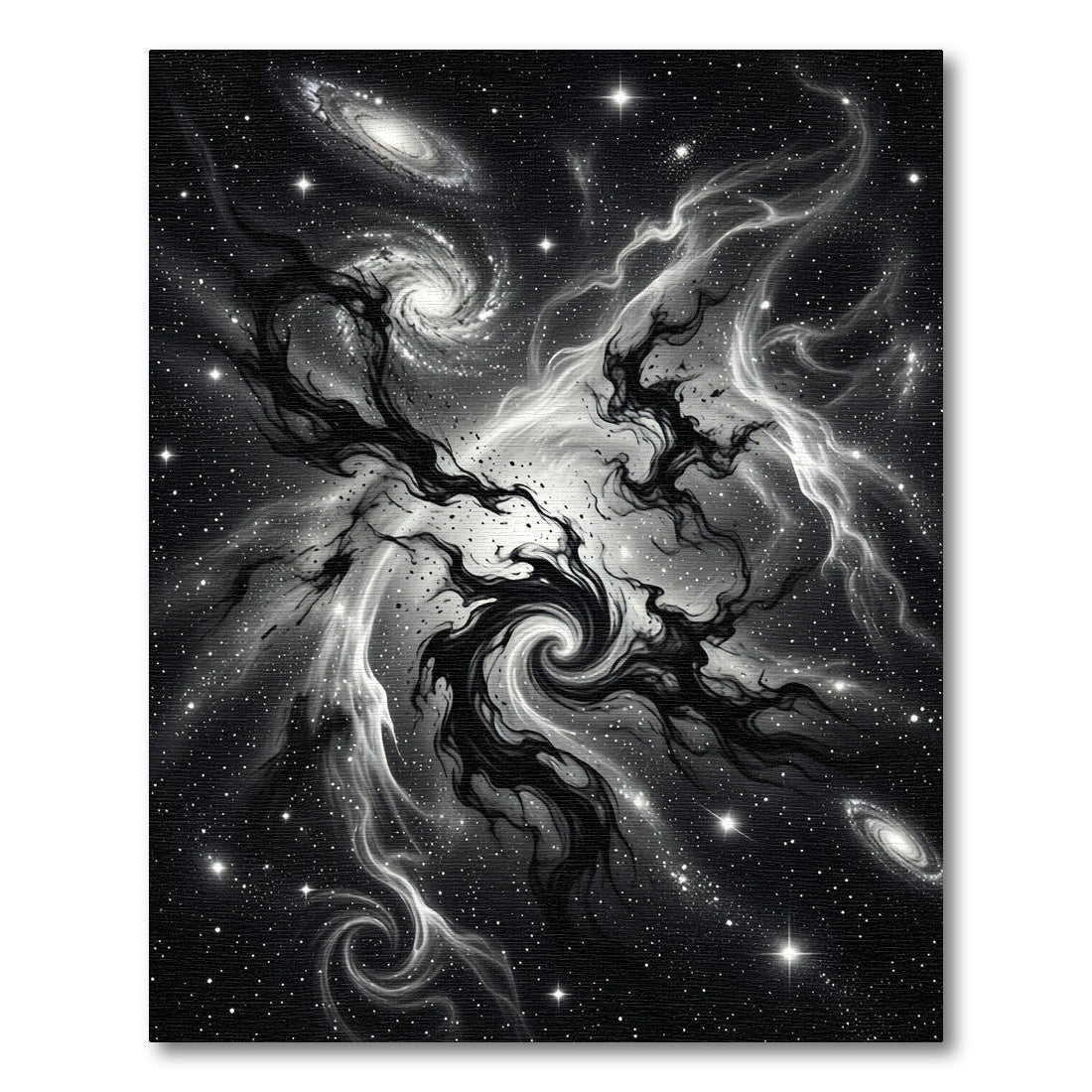 Cosmic Swirl Dark Nebula Stars Rug