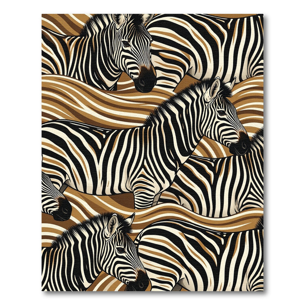 Amber Gold Zebra Animal Stripe Rug