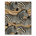 Amber Gold Zebra Animal Stripe Rug