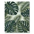 Lush Tropical Monstera Palm Green Rug