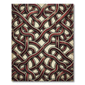 Interlocking Crimson Woven Abstract Knot Rug