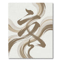 Abstract Zen Swirls in Earthy Brown Rug