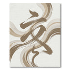 Abstract Zen Swirls in Earthy Brown Rug