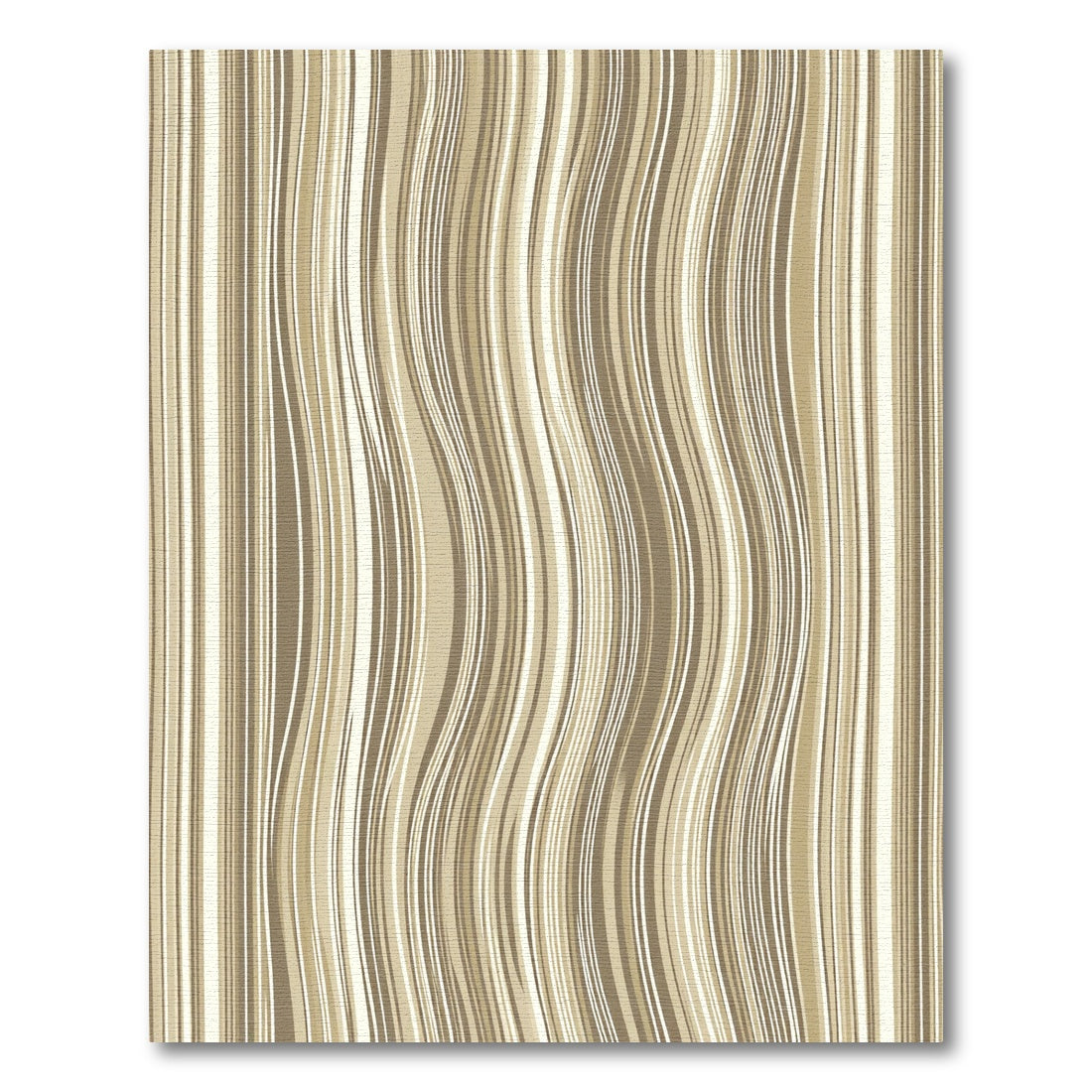 Beige Wavy Texture Neutral Striped Rug