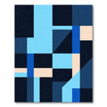 Abstract Geometric Arrangement Blues Rug