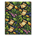 Enchanted Botanical Scroll and Berry Forest Rug