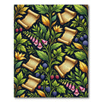 Enchanted Botanical Scroll and Berry Forest Rug