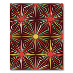 Retro Sunburst Radiating Rays Rug