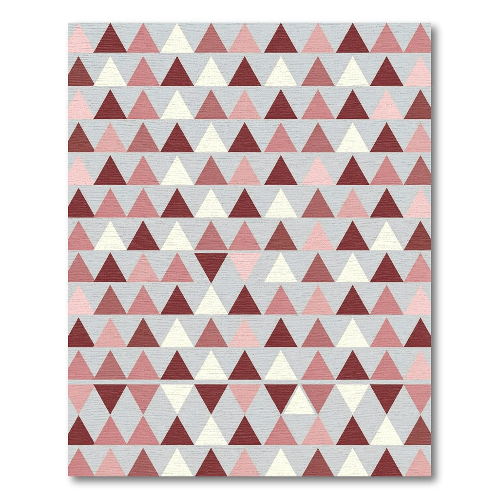 Rose Gold Geometric Triangle Grid Rug