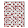 Rose Gold Geometric Triangle Grid Rug
