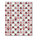 Rose Gold Geometric Triangle Grid Rug