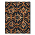 Gilded Celestial Sunburst Interlocking Chain Rug