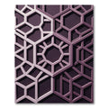 Sophisticated Plum Geometric Hexagon Lattice Rug