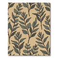 Earthy Green Eucalyptus Leaf Tapestry Rug