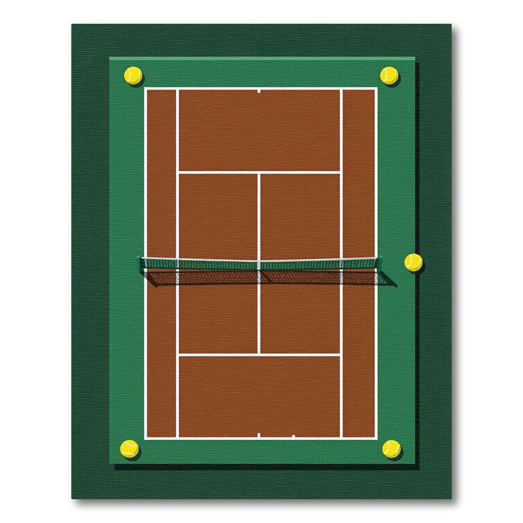 Clay Court Tennis Aerial View Rug