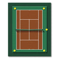 Clay Court Tennis Aerial View Rug