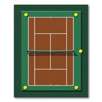 Clay Court Tennis Aerial View Rug