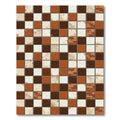 Rustic Brick Squares Tile Texture Rug