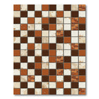 Rustic Brick Squares Tile Texture Rug