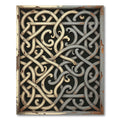 Metallic Gold and Silver Entwined Scroll Rug